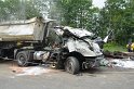 LKW umgestuerzt A 1 Rich Saarbruecken P221